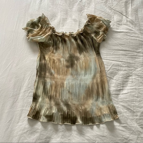 Fairweather Tops - Y2K • Earthy Chiffon Top